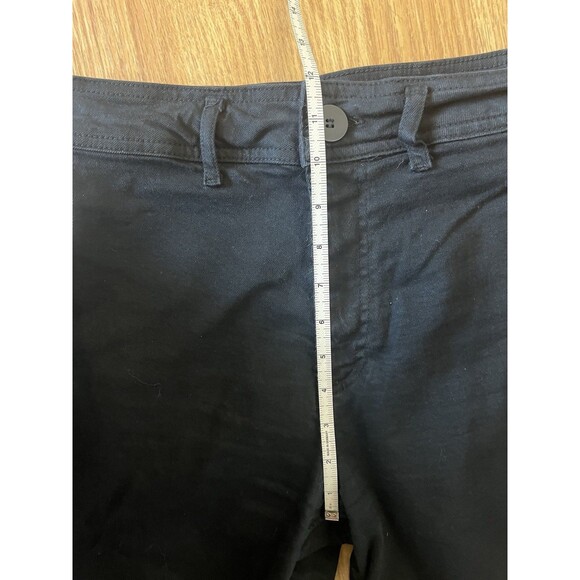 Zara Black High Waist Raw Hem Wide Leg Jeans Size 4 - Picture 7 of 8